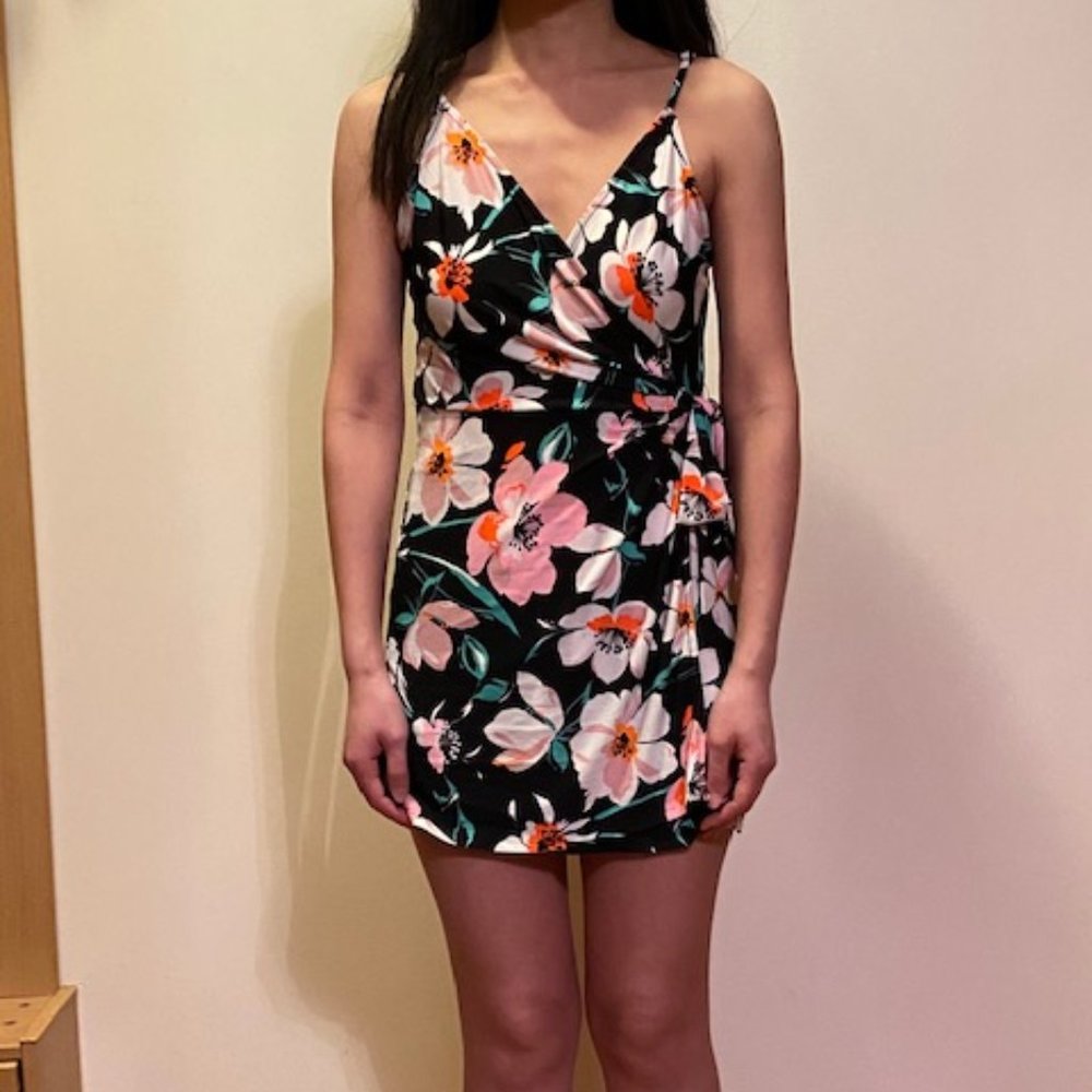 Express Mini Floral Wrap Romper / Skort